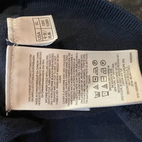 Brooks Brothers Men's XL Navy Blue Half-Zip Pullover Sweater - Picture 5 of 5